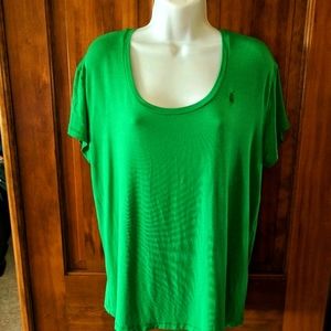 Ralph Lauren Rare Green Scoop Neck T-Shirt + Polo
